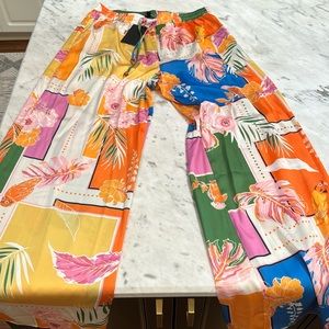 Fate pattern wide leg pant